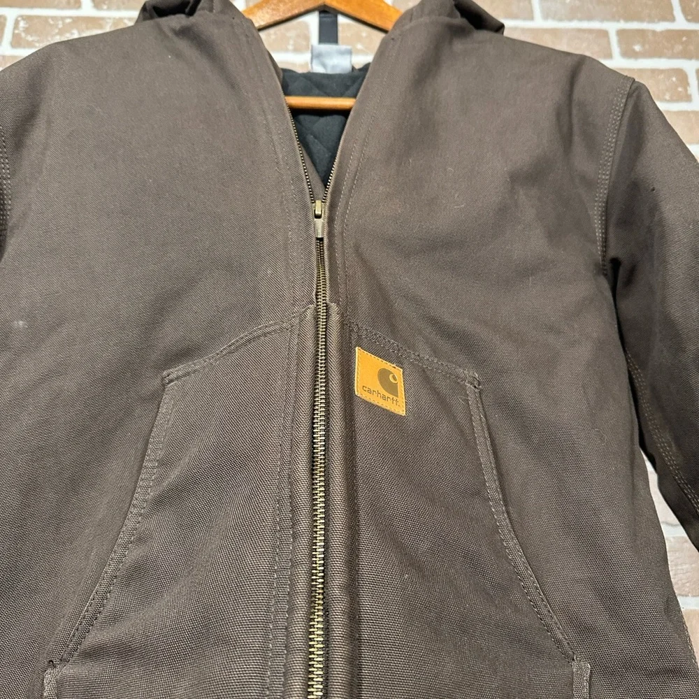 Carhartt Brown Hooded Work Jacket